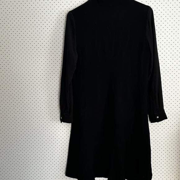 M.M. Lafleur Elle V Neck Dress M 8 10 Black MM Lafleur Academia Office Career - Picture 7 of 11